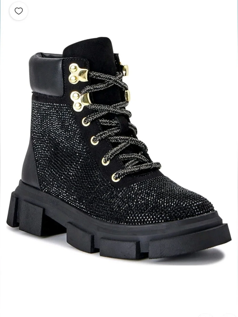Wonder Nation Big Girl Rhinestone Combat Boot Size 5y